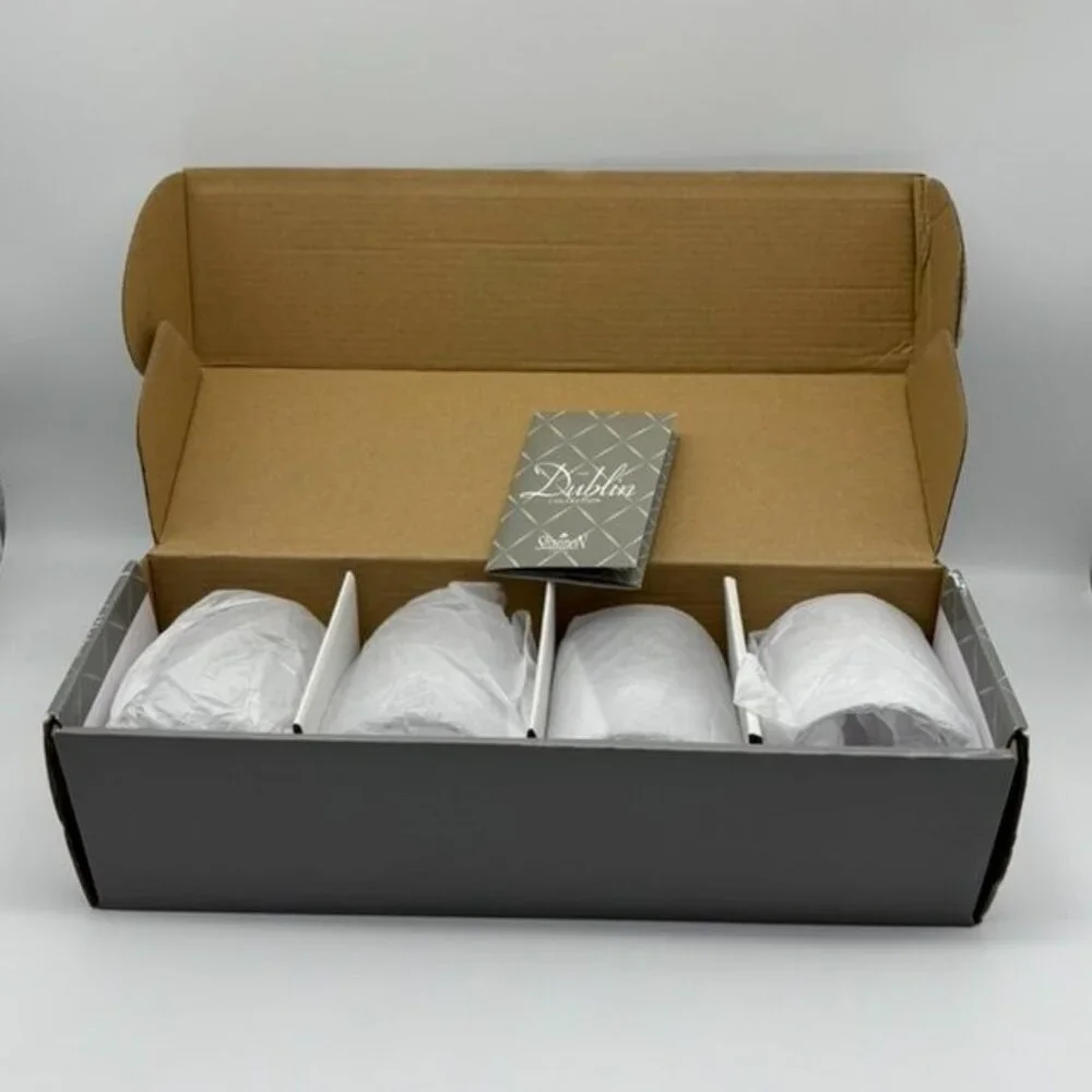 Shannon Crystal by Godinger Dublin Collection Dbl Old Fashioned Glasses Set Of 4 - Picture 14 of 15